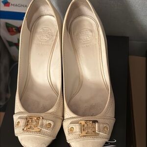 Tory Burch Women's White Wedges
